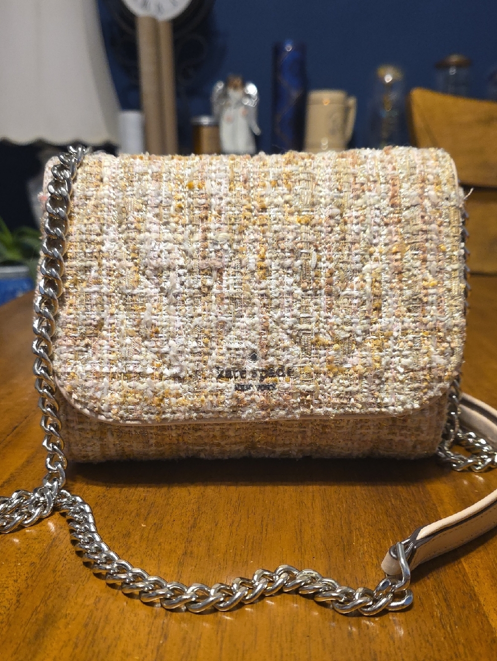 Kate Spade Briar Lane Emelyn quilted tweed crossbody bag